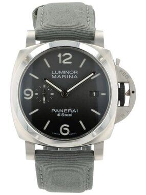 Panerai Luminor Marina Gray Stainless Steel 44mm Automatic Men’s Watch PAM01358
